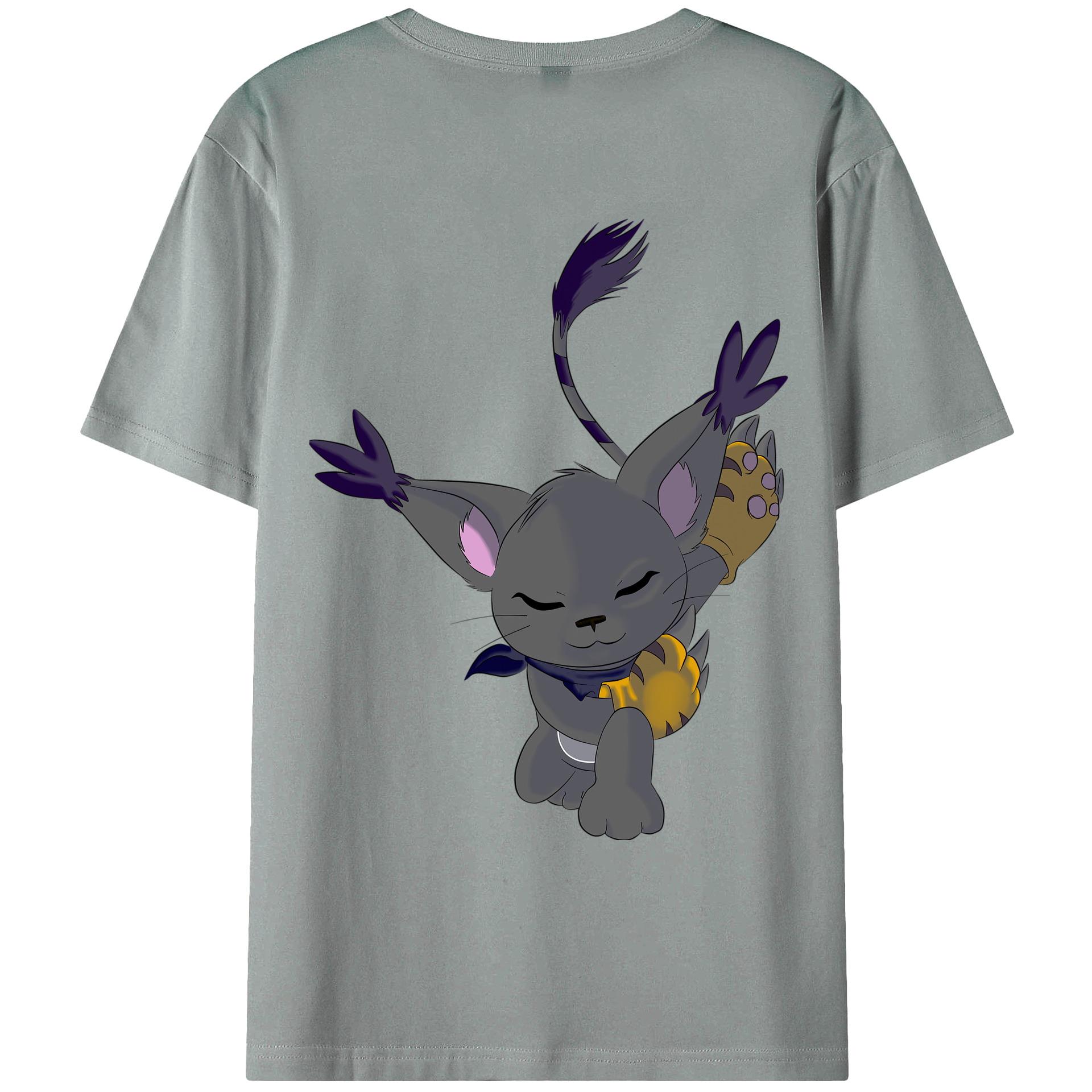 （画像用） Digimon デジタルモンスター/デジモン 綿100％ メンズ半袖Tシャツ（バックプリント） 通気性